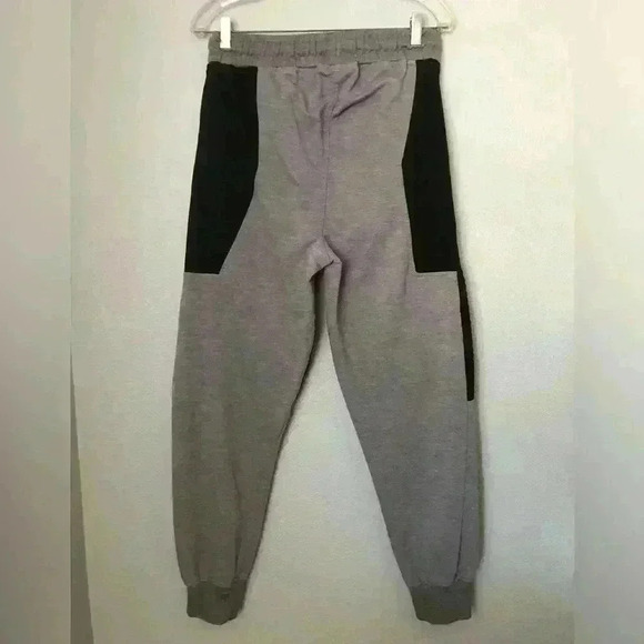 Vtg Phat Farm Gray Black Cuffed Sweat pants Joggers Waist String Medium - Picture 3 of 10